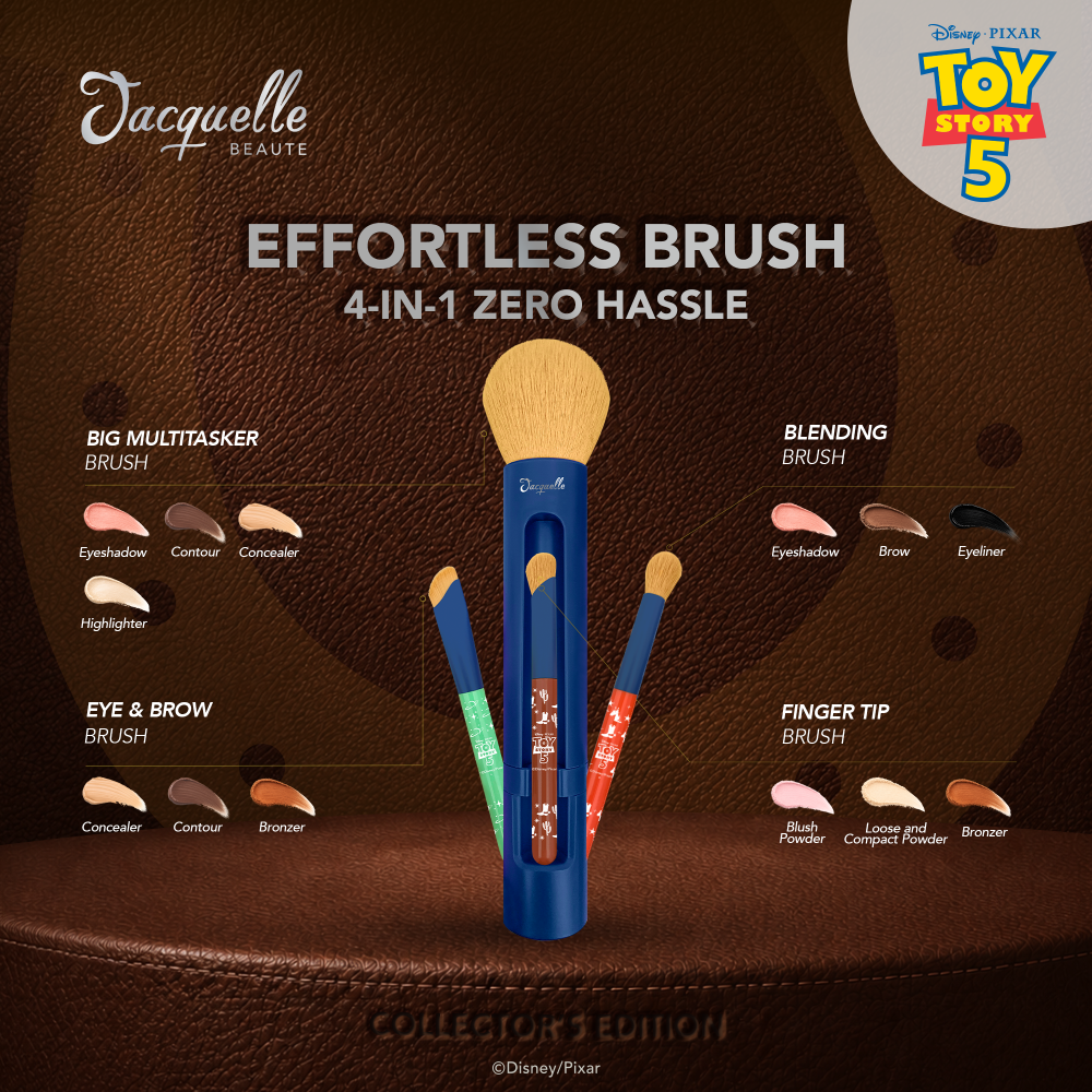 Jacquelle Effortless Brush 4in1 Zero Hassle - Toy Story 5 Edition