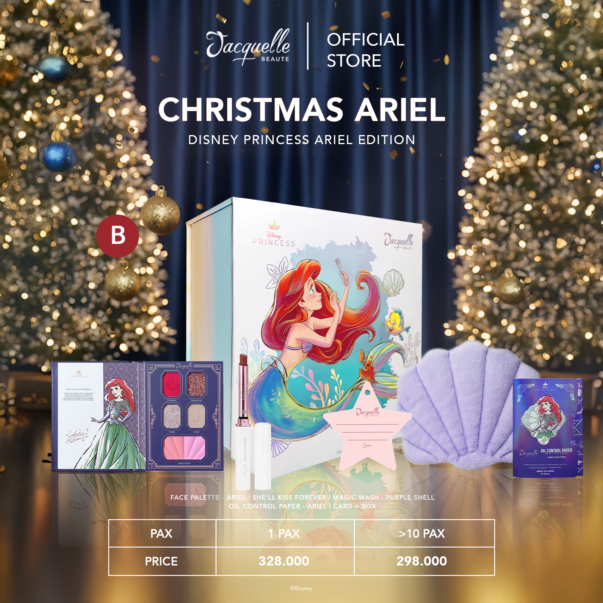 Jacquelle Magical Holiday Box - Dreamy Holiday with Disney Princess Ariel Edition