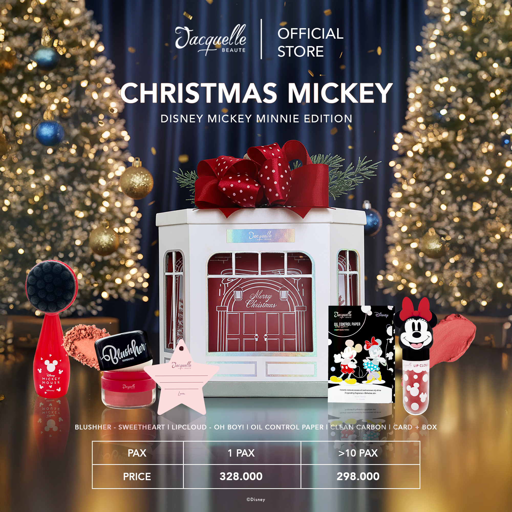 Jacquelle Magical Holiday Box - Merry Glow with Disney Mickey Minnie Edition