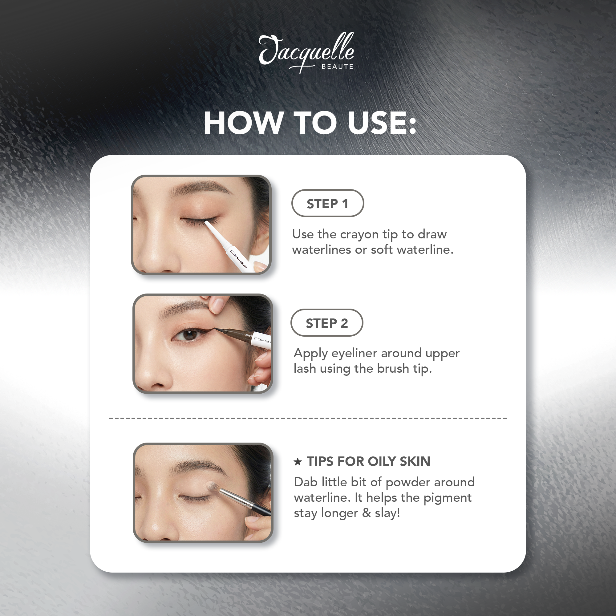 Jacquelle Eyetractive 2.0 - 2in1 Super Slim Eyeliner Gel & Pencil Waterproof