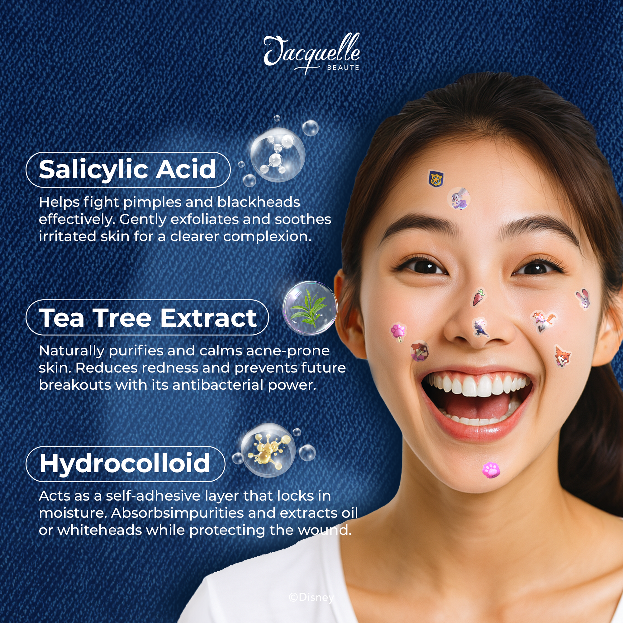 Jacquelle Hydrocolloid Acne Patch - Zootopia Edition