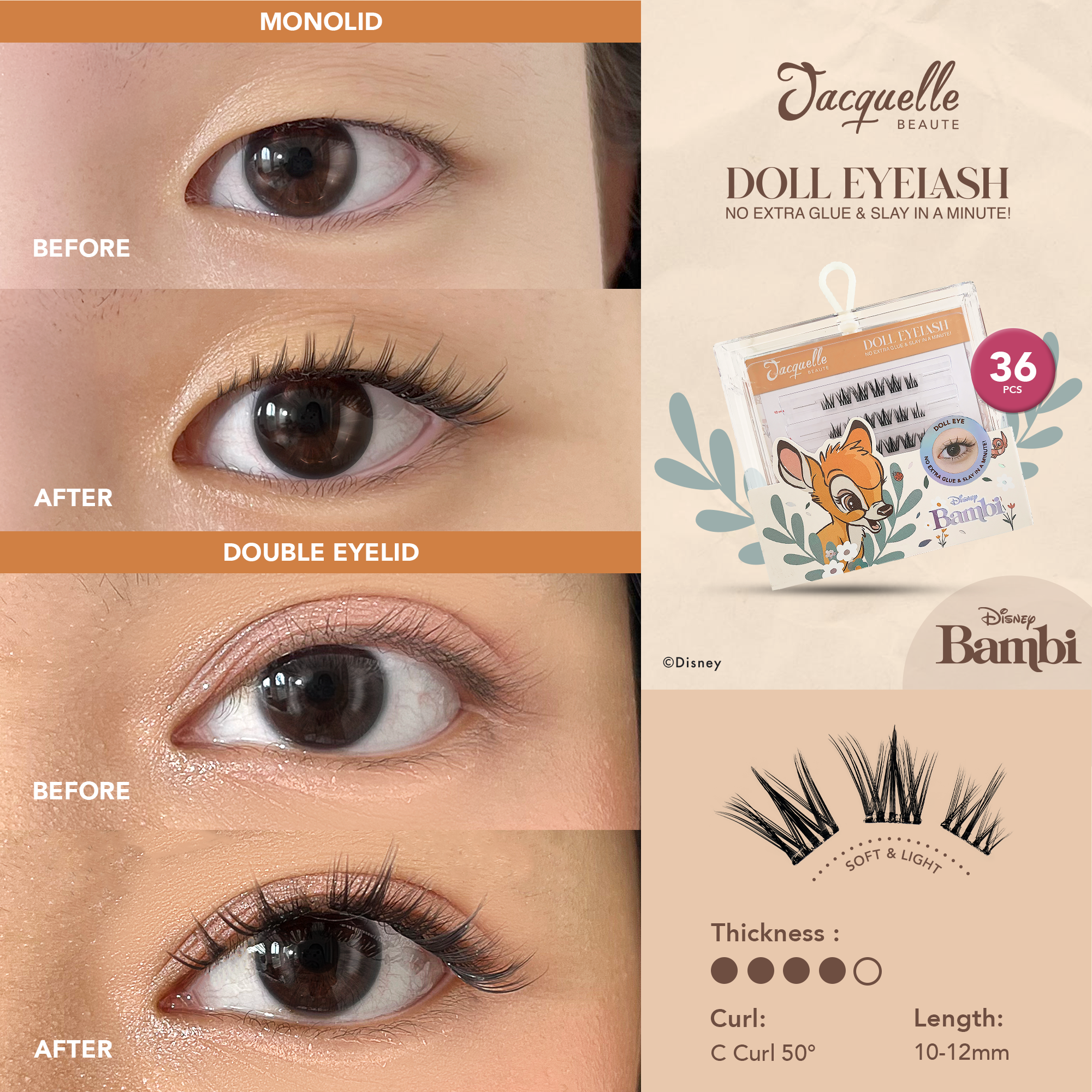 Jacquelle Magic Lash - Eyelash - Disney Animals & Fairy Edition Bulu Mata Eyelashes