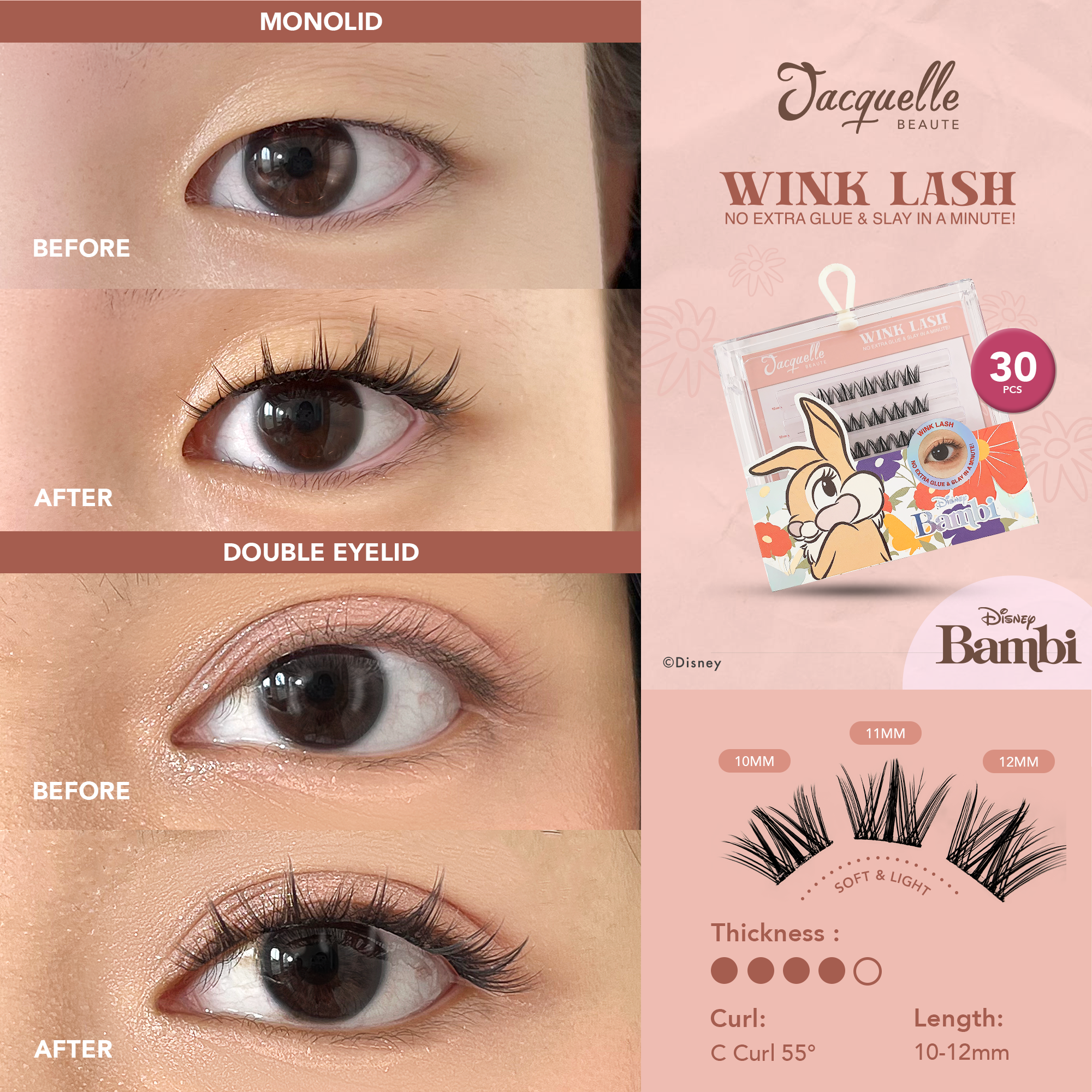 Jacquelle Magic Lash - Eyelash - Disney Animals & Fairy Edition Bulu Mata Eyelashes
