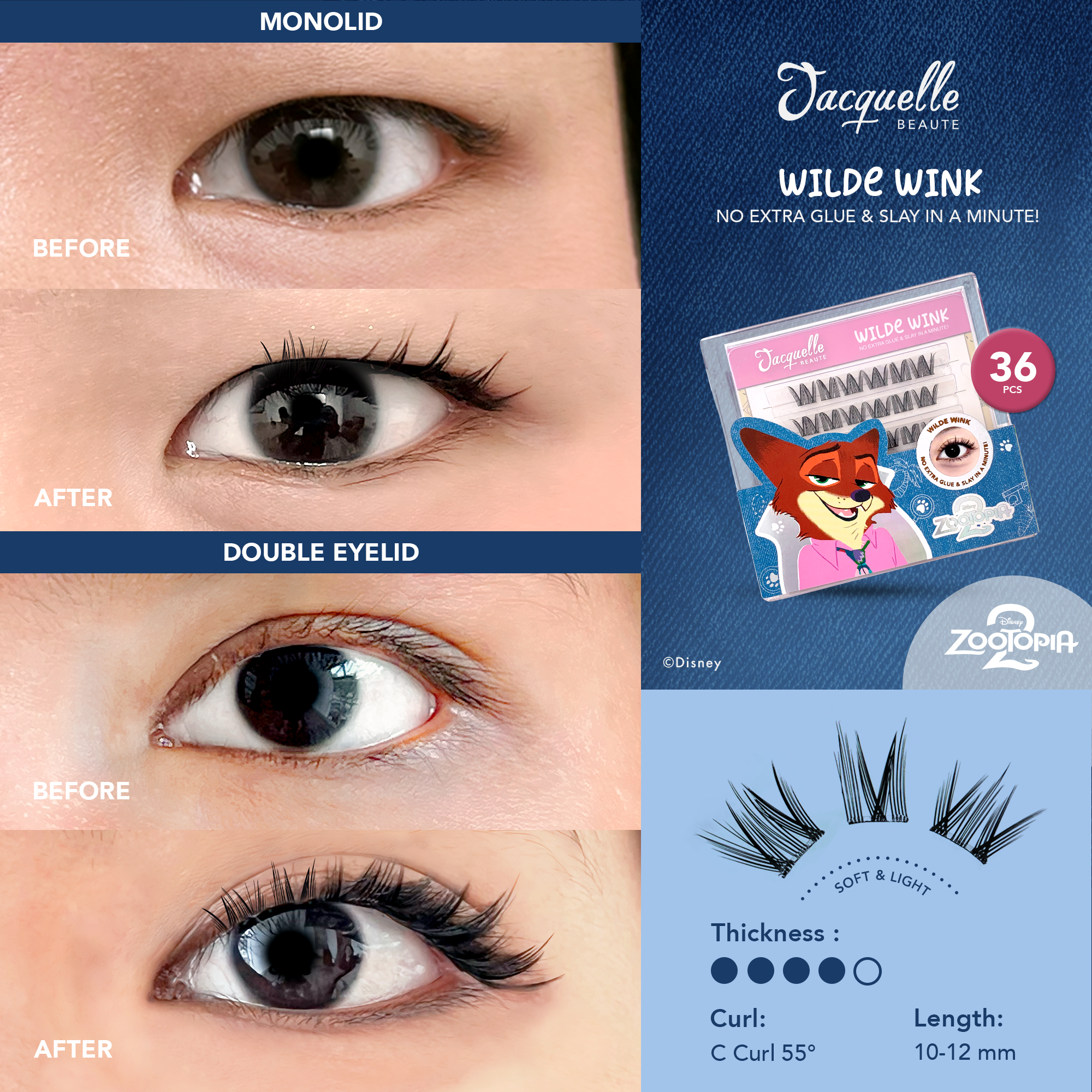 Jacquelle Wink Lash - Zootopia Edition