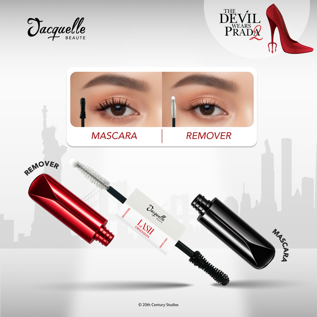 Jacquelle Lash Obsession Mascara - Devil Wears Prada Edition - Lengthening