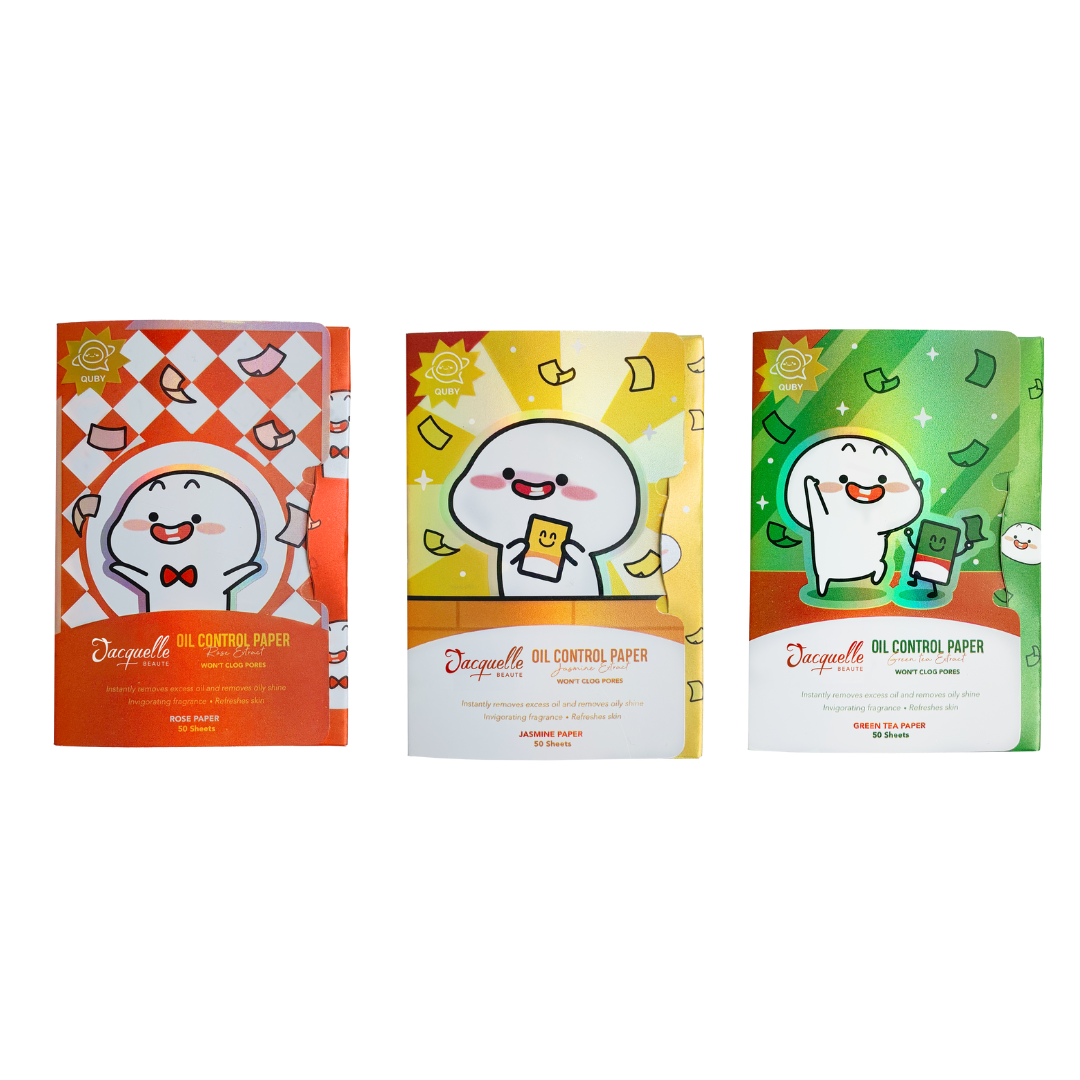 Jacquelle Oil Control Paper - Quby Edition - Kertas Minyak Wajah Isi 50 Lembar
