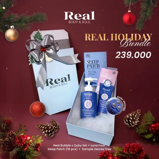 Image of REAL Holiday - Bundle Real Bubble x Quby Set + Luna Fore Sleep Patch + Sample Deorex 
