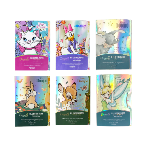 Jacquelle Oil Control Paper - Disney Animals & Fairy Edition - Kertas Minyak Wajah Isi 50 Lembar