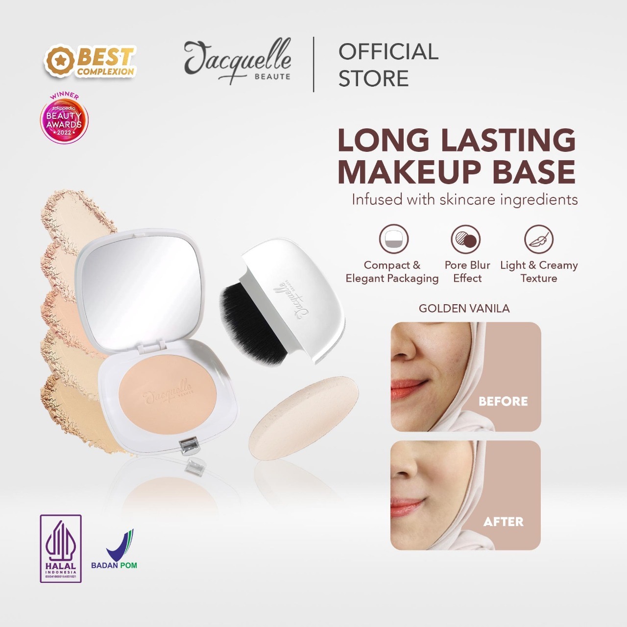 Jacquelle Blur Effect Two Way Cake - With Puff and Brush