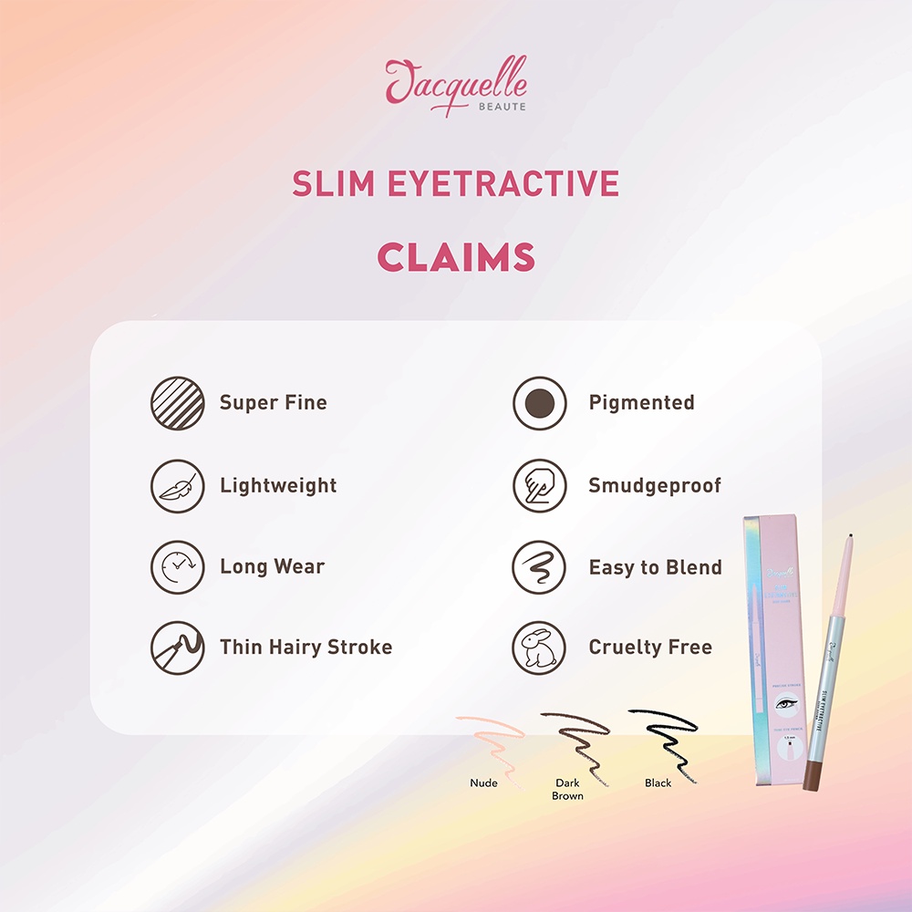 Jacquelle Slim Eyetractive - Pigmented & Waterproof Eyeliner Pencil