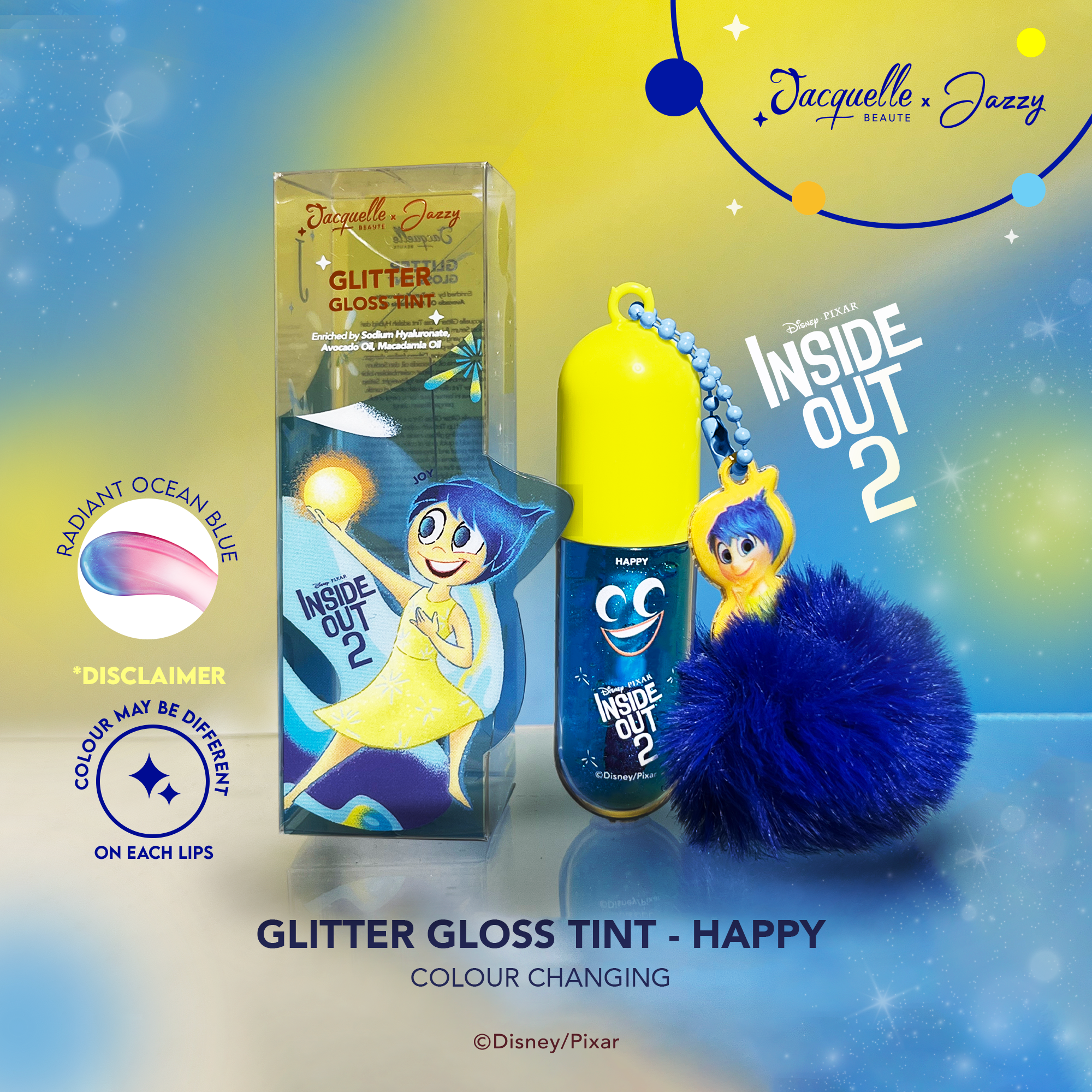 Jacquelle Glitter Gloss Tint - Disney Inside Out Edition