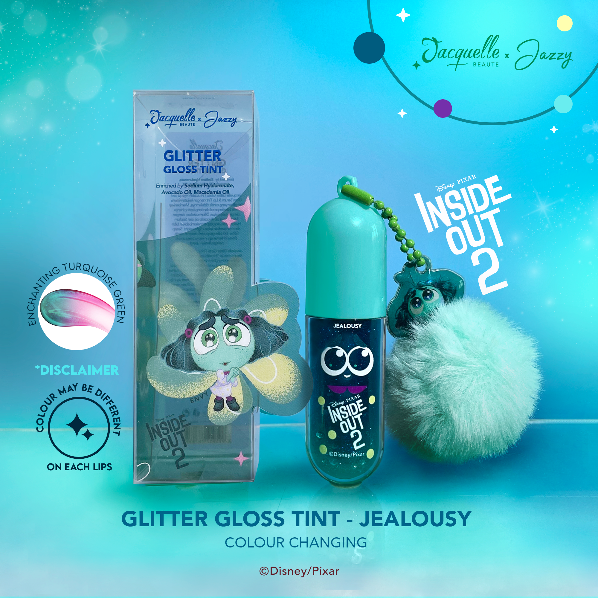 Jacquelle Glitter Gloss Tint - Disney Inside Out Edition