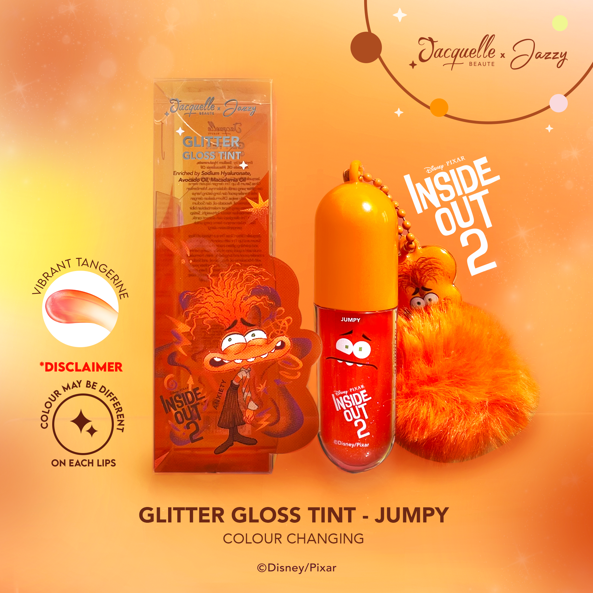 Jacquelle Glitter Gloss Tint - Disney Inside Out Edition