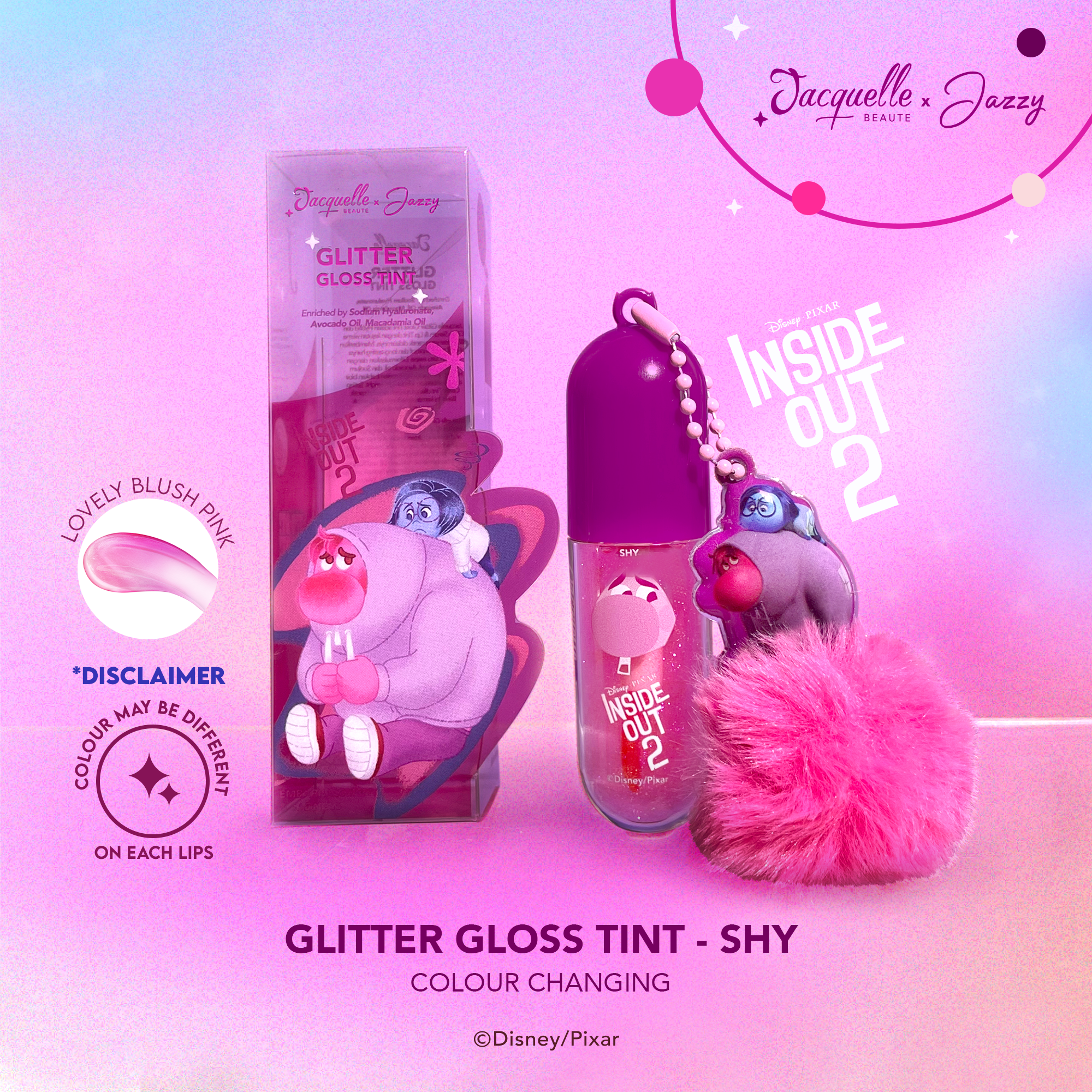 Jacquelle Glitter Gloss Tint - Disney Inside Out Edition