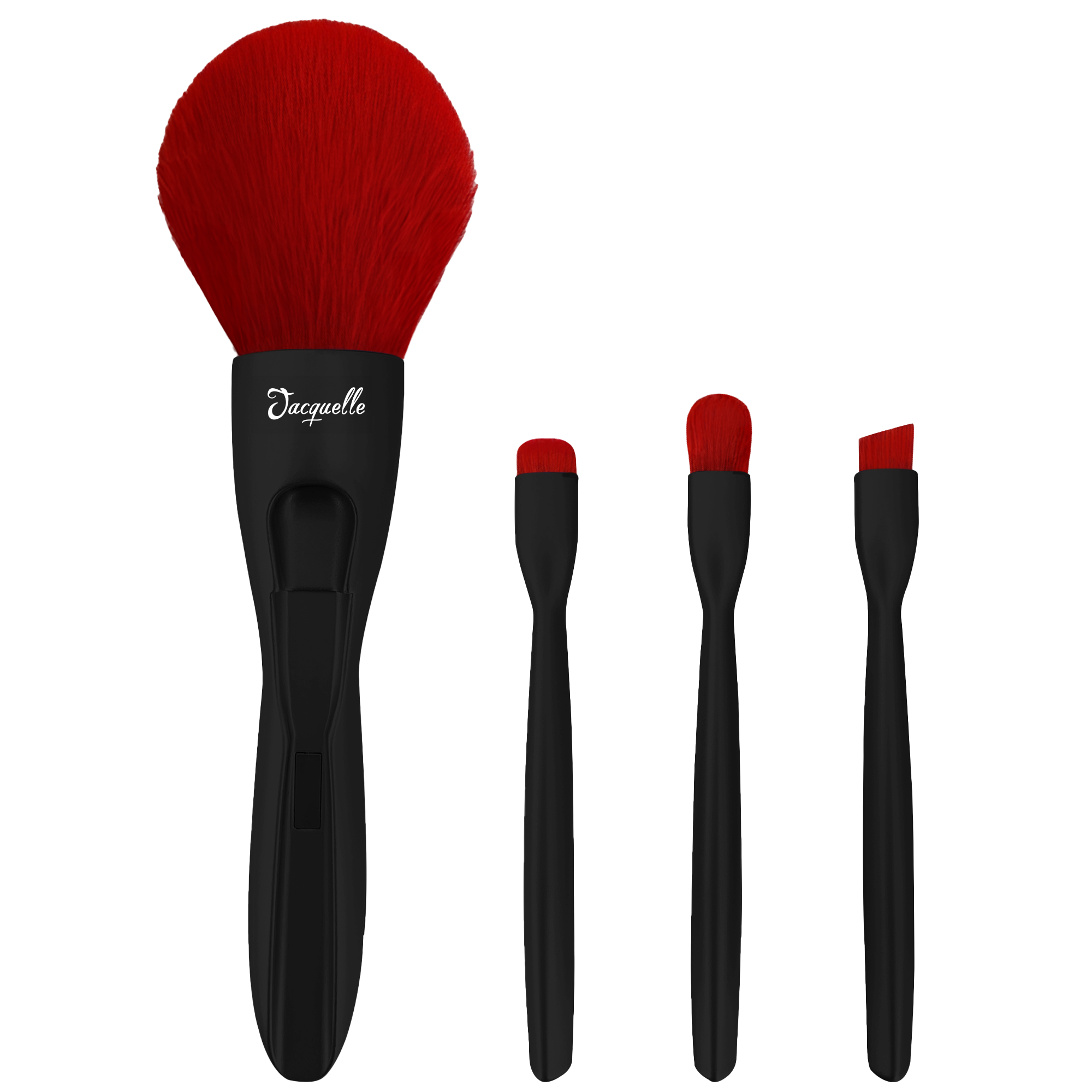 Jacquelle Simplicity 4in1 Brush - Pink Chrome - Red Black