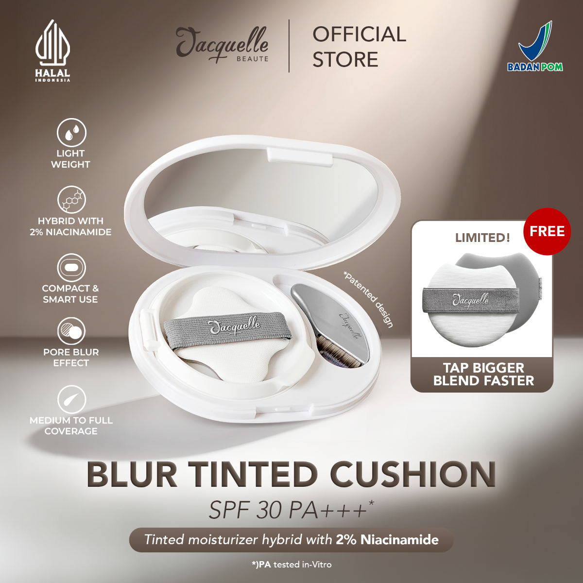 Jacquelle Blur Tinted Cushion SPF 30 PA+++