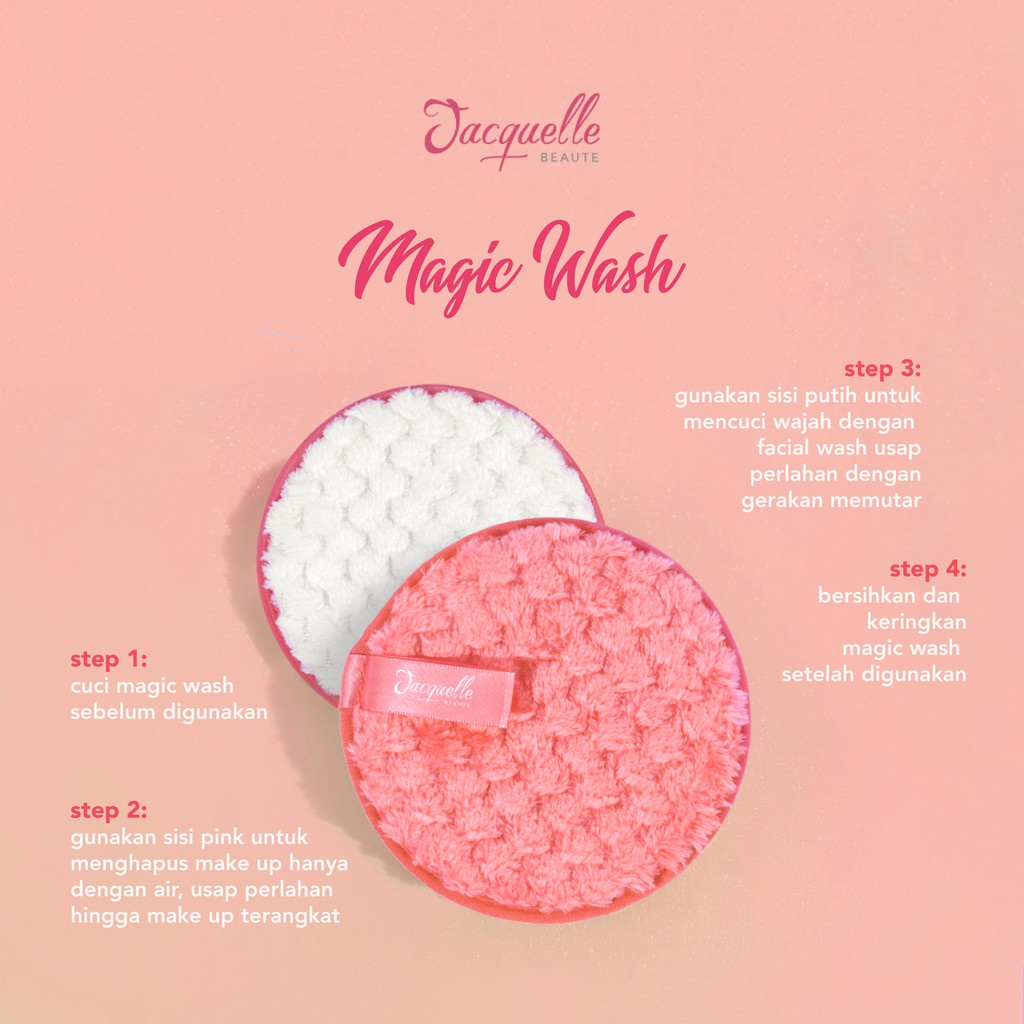 Jacquelle Bundle Magic Wash Package Makeup Remover - Pink Blue Lilac