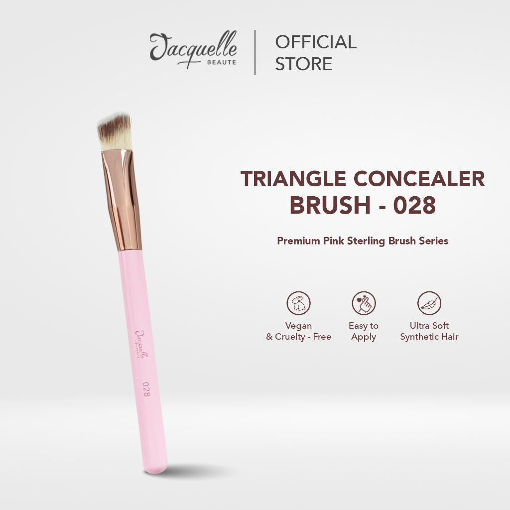 Jacquelle Premium Silver Petal And Pink Sterling Brush Series - Single Makeup For Foundation Lip Contour Eyeshadow