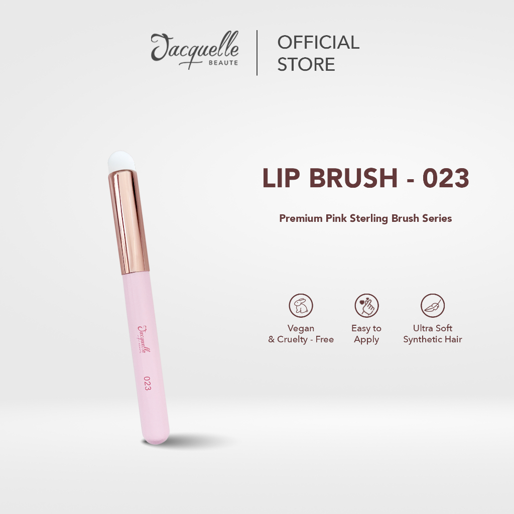 Jacquelle Premium Silver Petal And Pink Sterling Brush Series - Single Makeup For Foundation Lip Contour Eyeshadow
