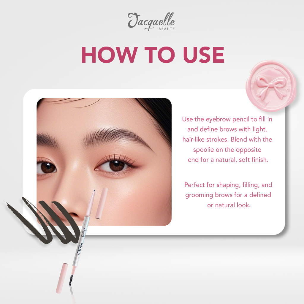 Jacquelle Slim Brow - 2 in1 Pensil Alis & Spoolie - Waterproof
