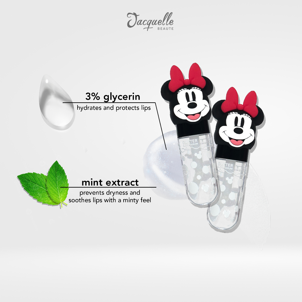 Jacquelle Glitter Gloss Lip Serum - Disney Mickey Minnie Edition