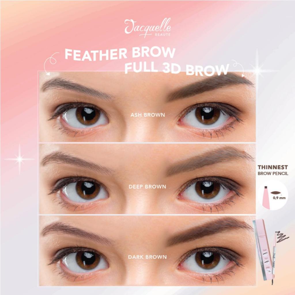 Jacquelle Slim Brow - 2 in1 Pensil Alis & Spoolie - Waterproof