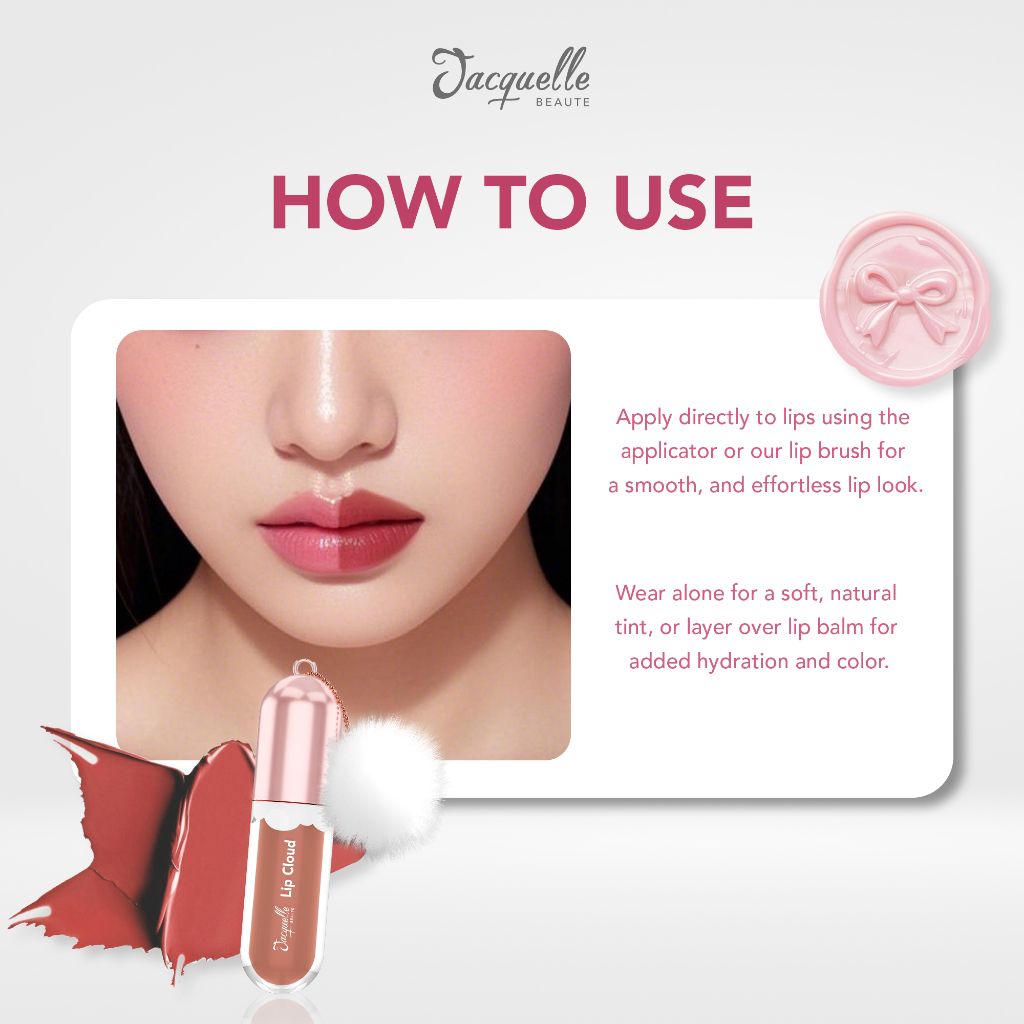 Jacquelle Lip Cloud (Hybrid Lip Cream & Lip Care) - Satin Finish Lipcloud with Squalene Oil and Vitamin E