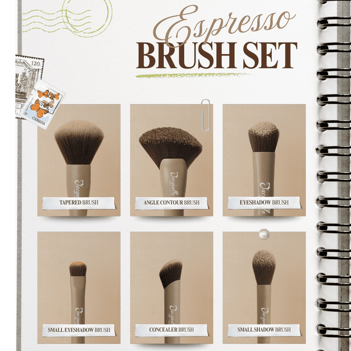 Jacquelle Espresso Multitasking Brush Set