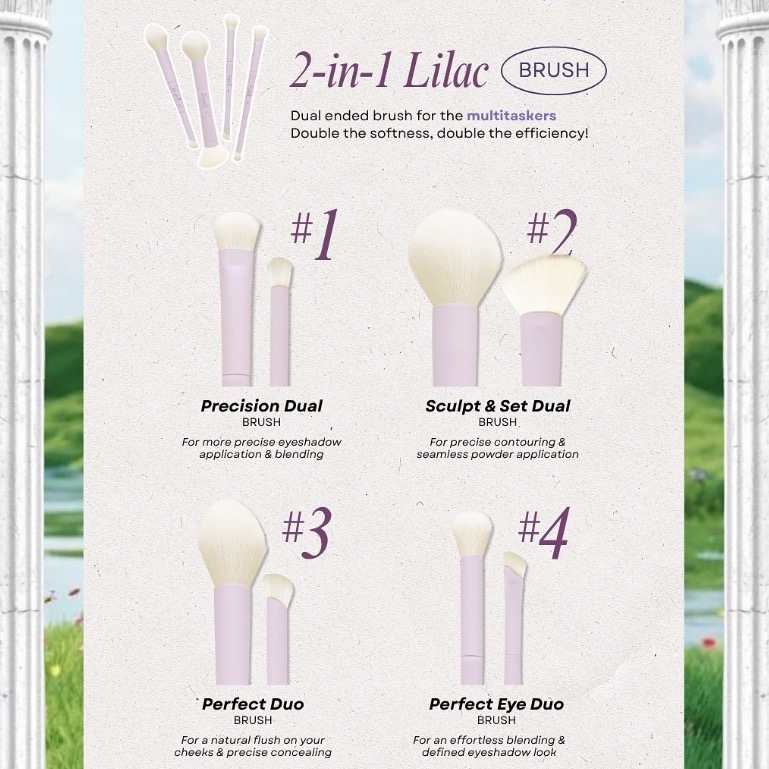 Bundle New Launch - 2in1 Lilac Brush Set