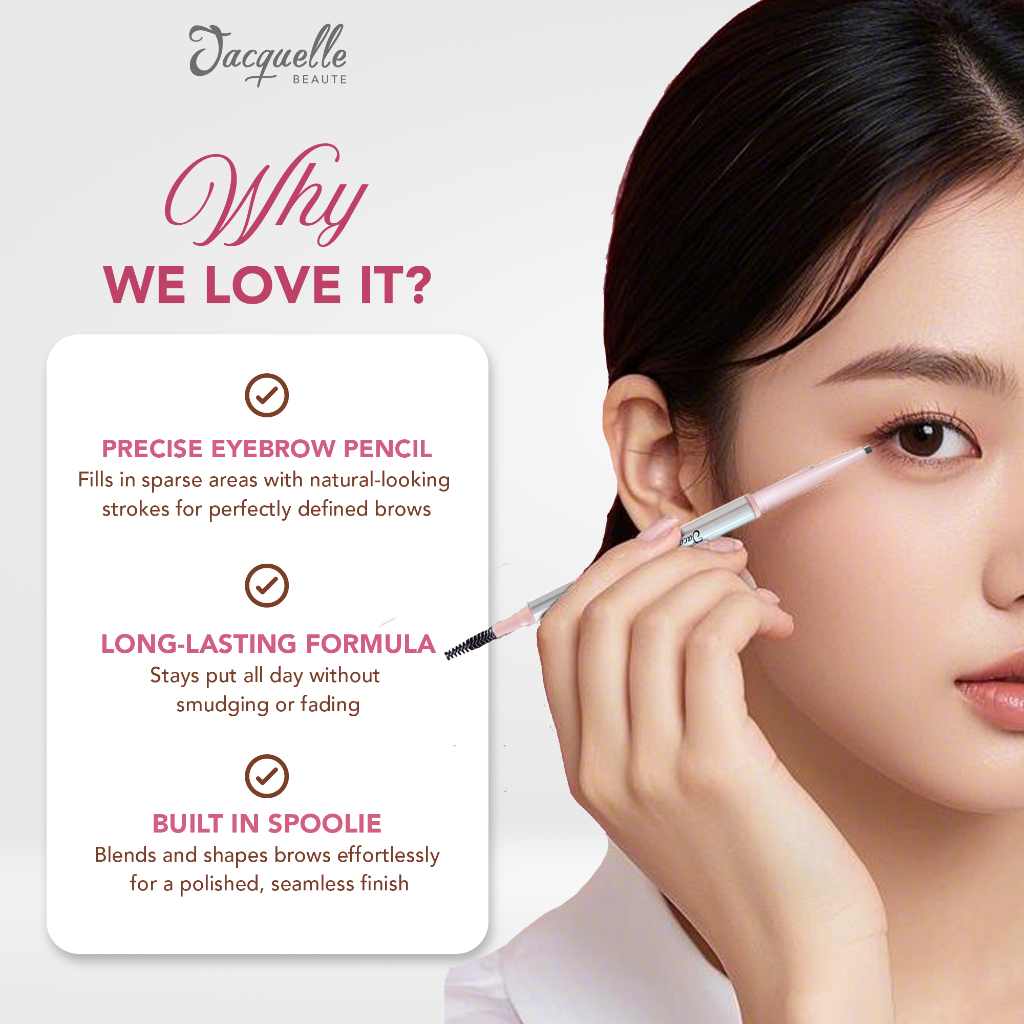 Jacquelle Slim Brow - 2 in1 Pensil Alis & Spoolie - Waterproof