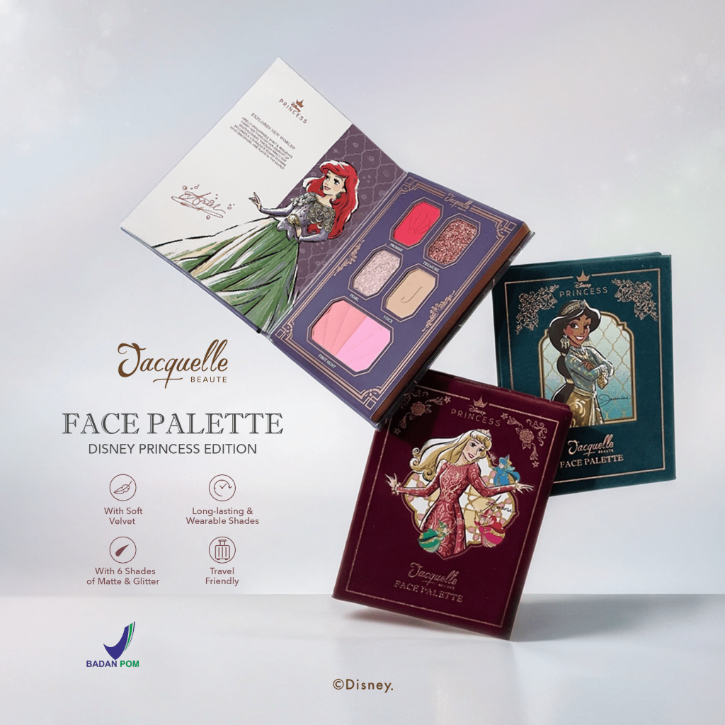 Jacquelle Face Palette - Disney Princess Edition - Jasmine, Aurora, Ariel 
