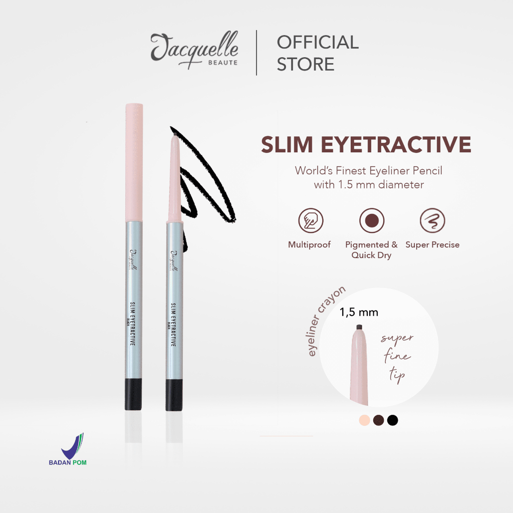 Jacquelle Slim Eyetractive - Pigmented & Waterproof Eyeliner Pencil