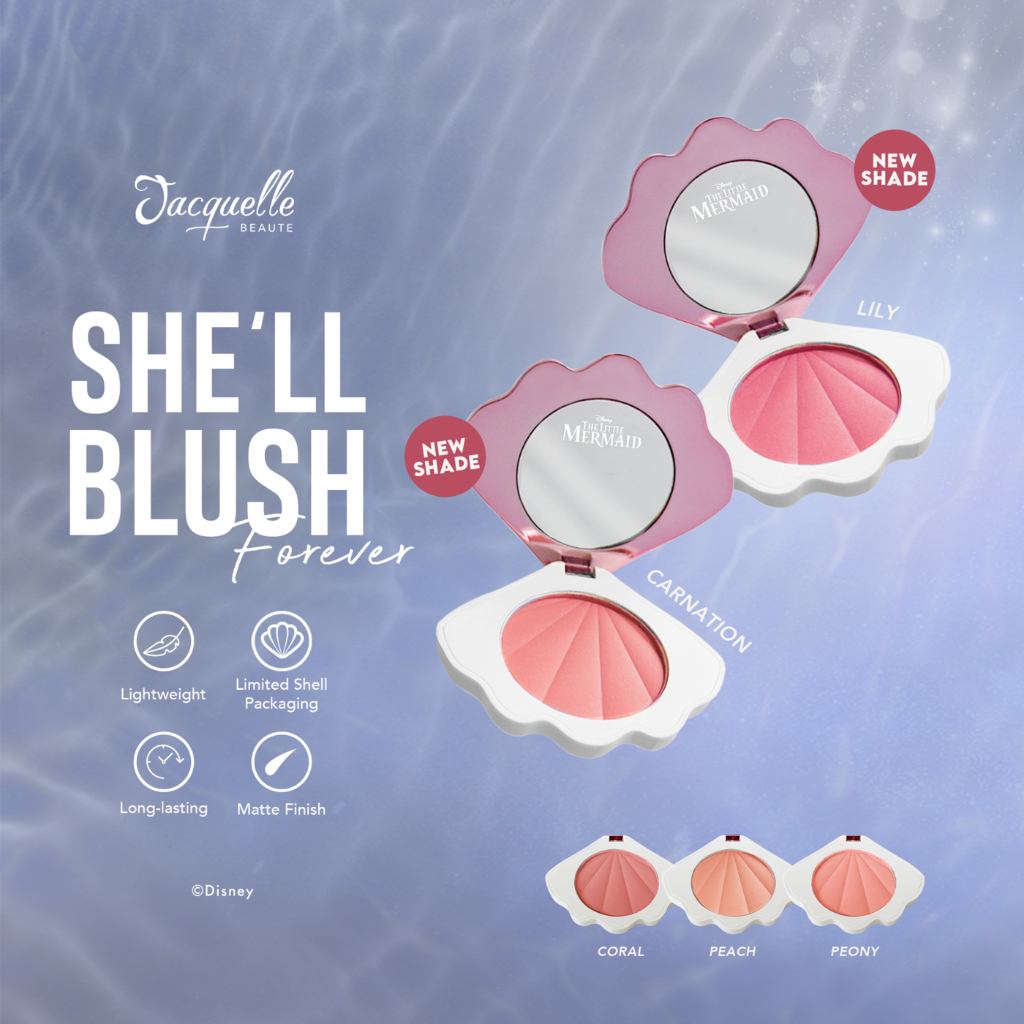 Jacquelle She'll Blush Pressed Powder Blush On - Disney Princess Ariel Edition