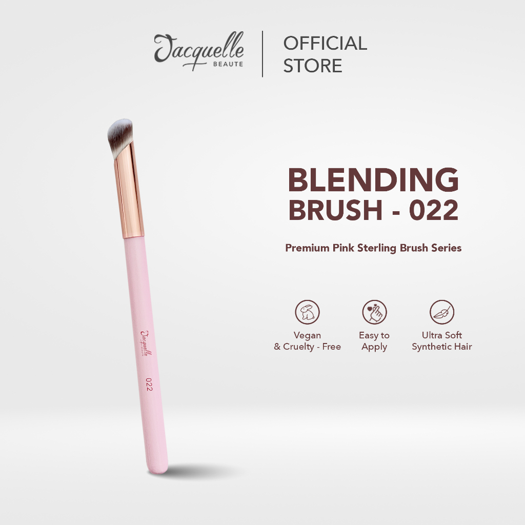 Jacquelle Premium Silver Petal And Pink Sterling Brush Series - Single Makeup For Foundation Lip Contour Eyeshadow