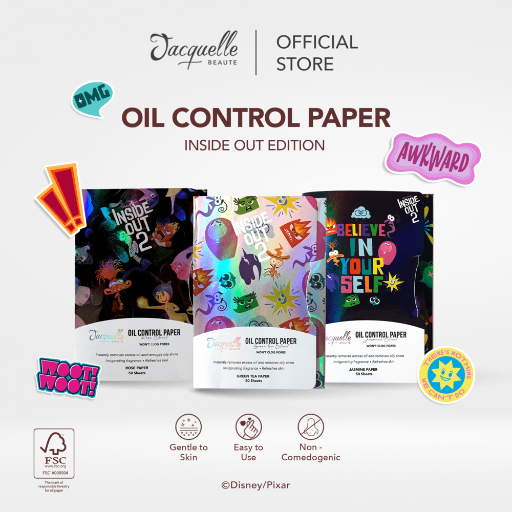Jacquelle Oil Control Paper - Disney Inside Out Edition - Kertas Minyak Wajah Isi 50 Lembar