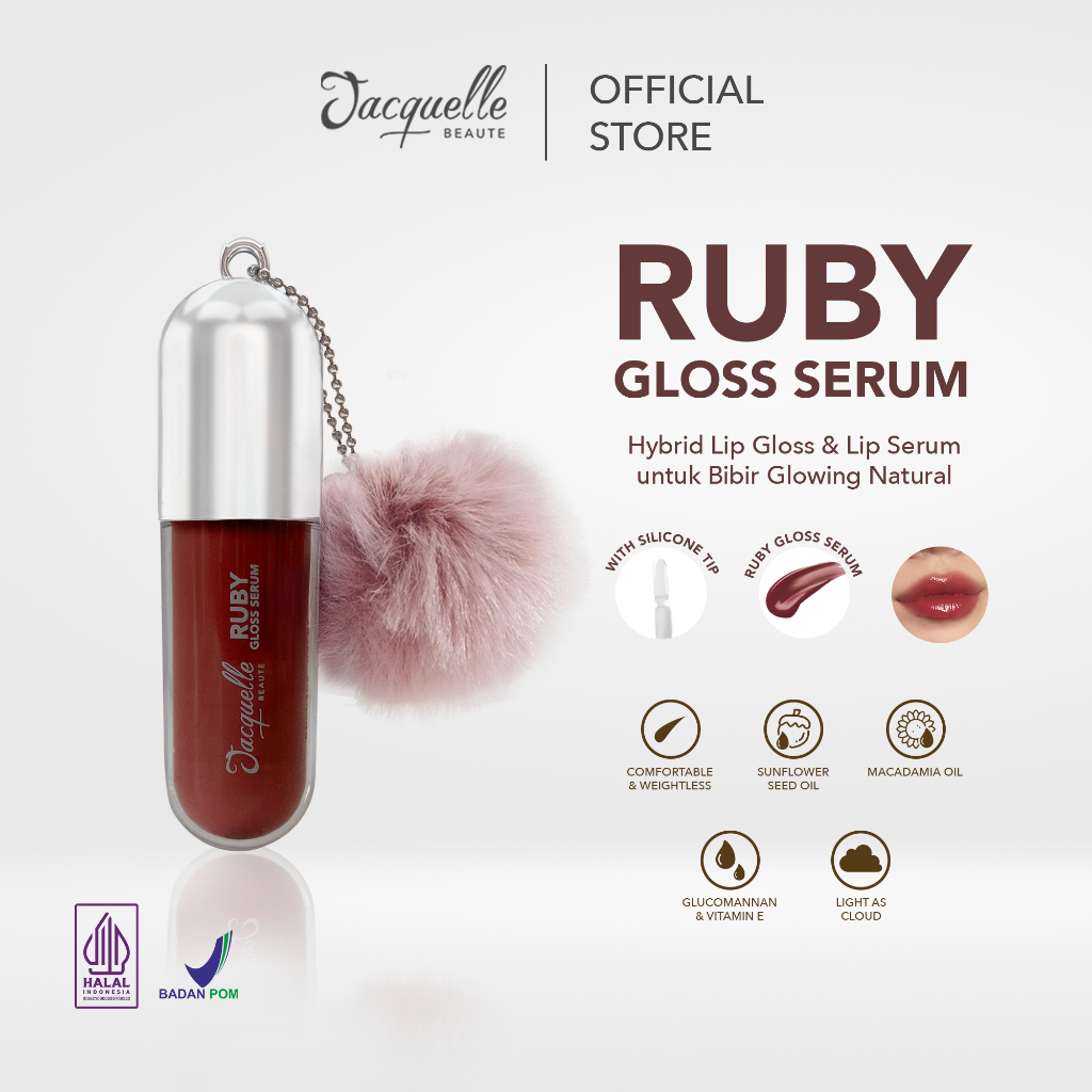 Jacquelle Lip Gloss Series : Magic Gloss Serum - Clear Gloss Serum - Tinted Gloss Serum - Glitter Gloss Serum