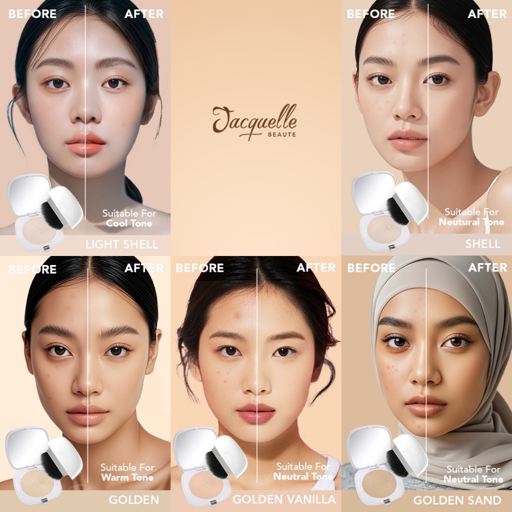 Jacquelle Blur Effect Two Way Cake - With Puff and Brush