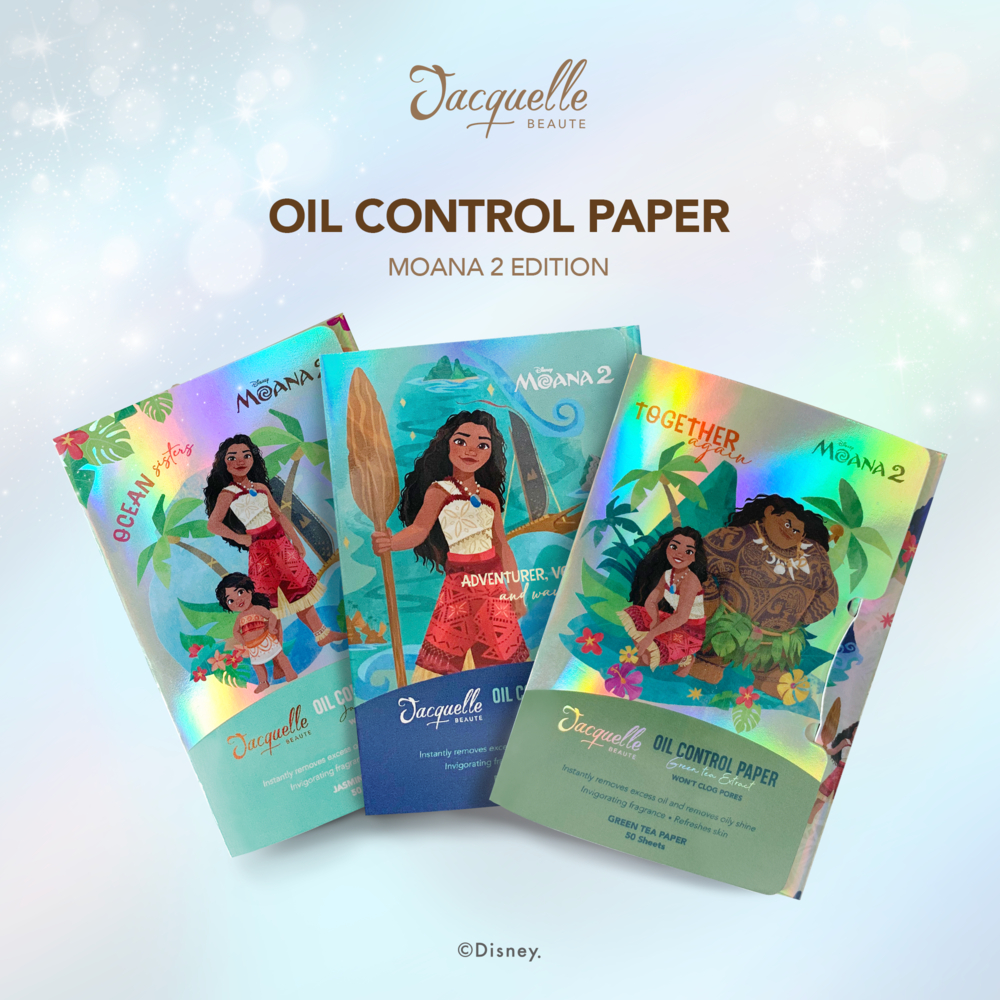 Jacquelle Oil Control Paper - Disney Moana Edition - Kertas Minyak Wajah Isi 50 Lembar
