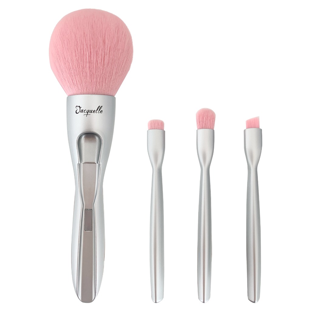 Jacquelle Simplicity 4in1 Brush - Pink Chrome - Red Black