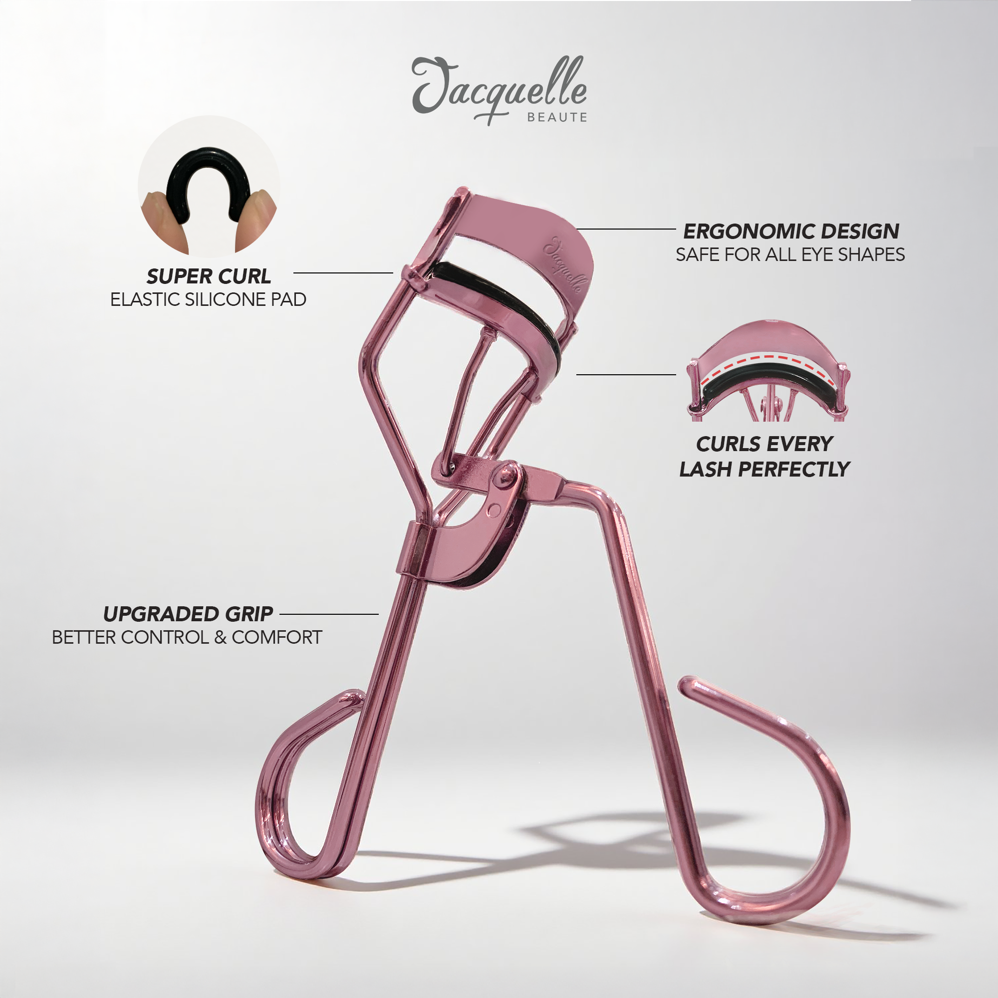 Jacquelle Bundle Hemat Eyelash Curler She'll Lash Mascara Shell - Eyelash Curler and Waterproof Mascara - Lengthen & Volumize