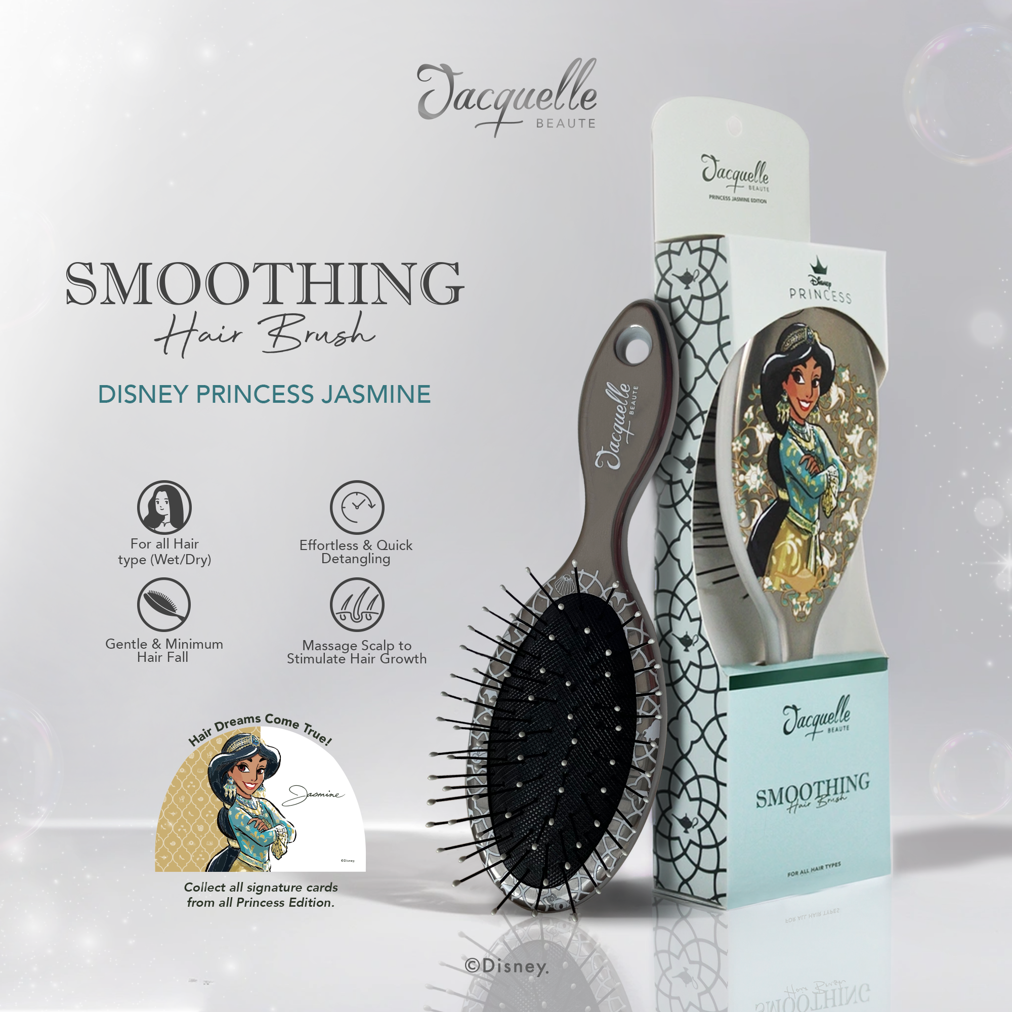 Jacquelle Smoothing Hair Brush - Disney Princess & Winnie The Pooh Edition