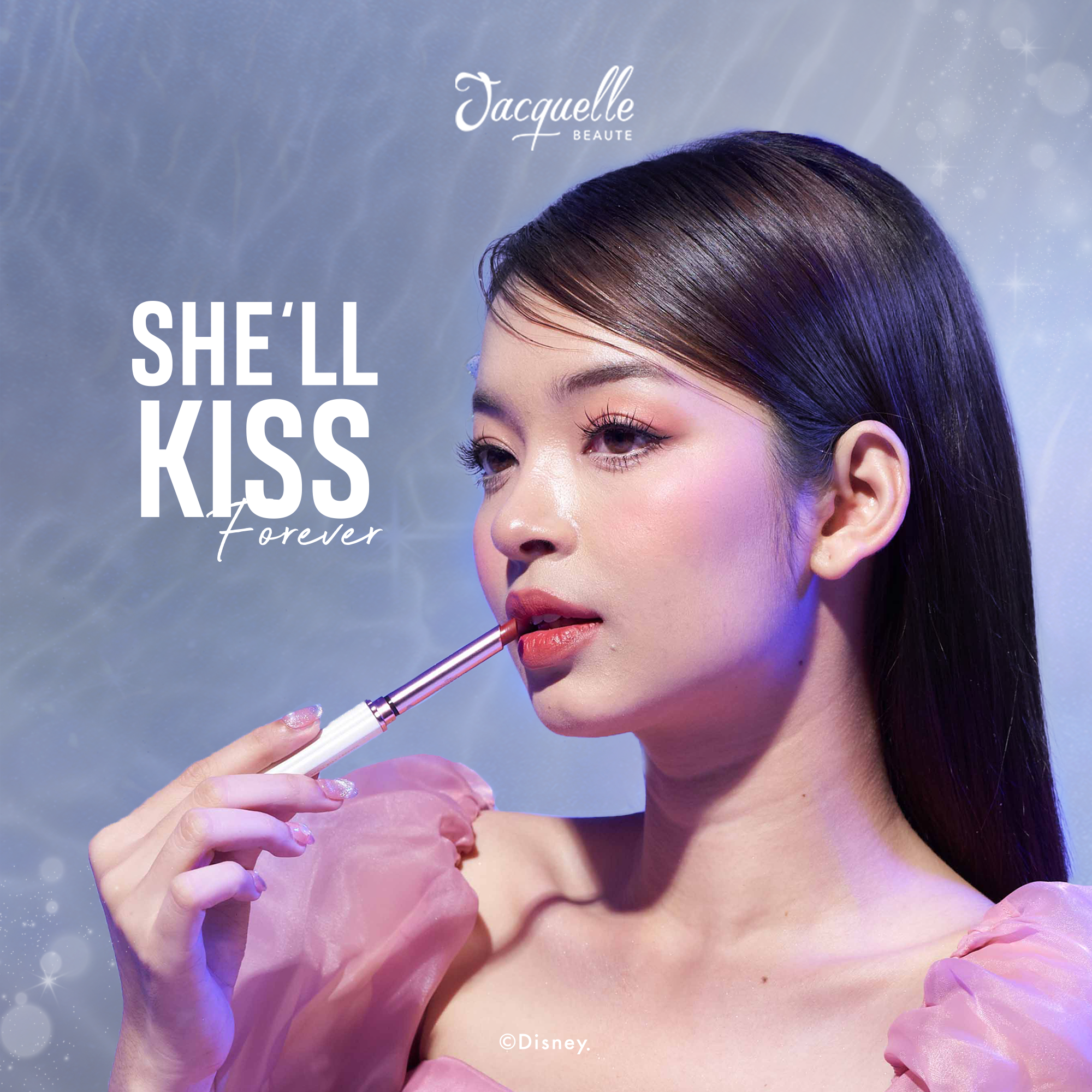 Jacquelle She'll Kiss Creamy Lipstick Matte - Disney Princess Ariel Edition