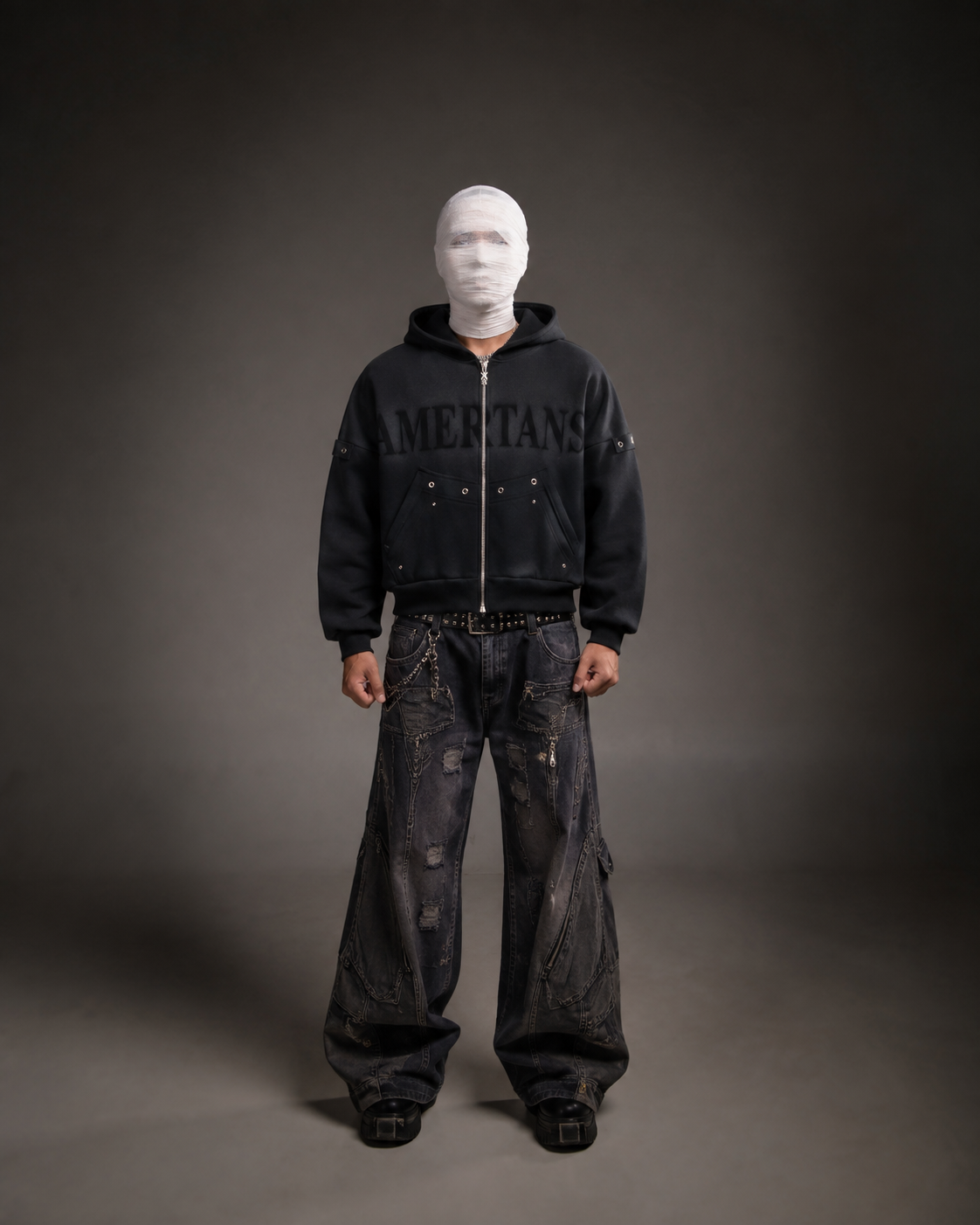 Amertanslook Shaheed Hoodie - Boxy Cut Black Unisex