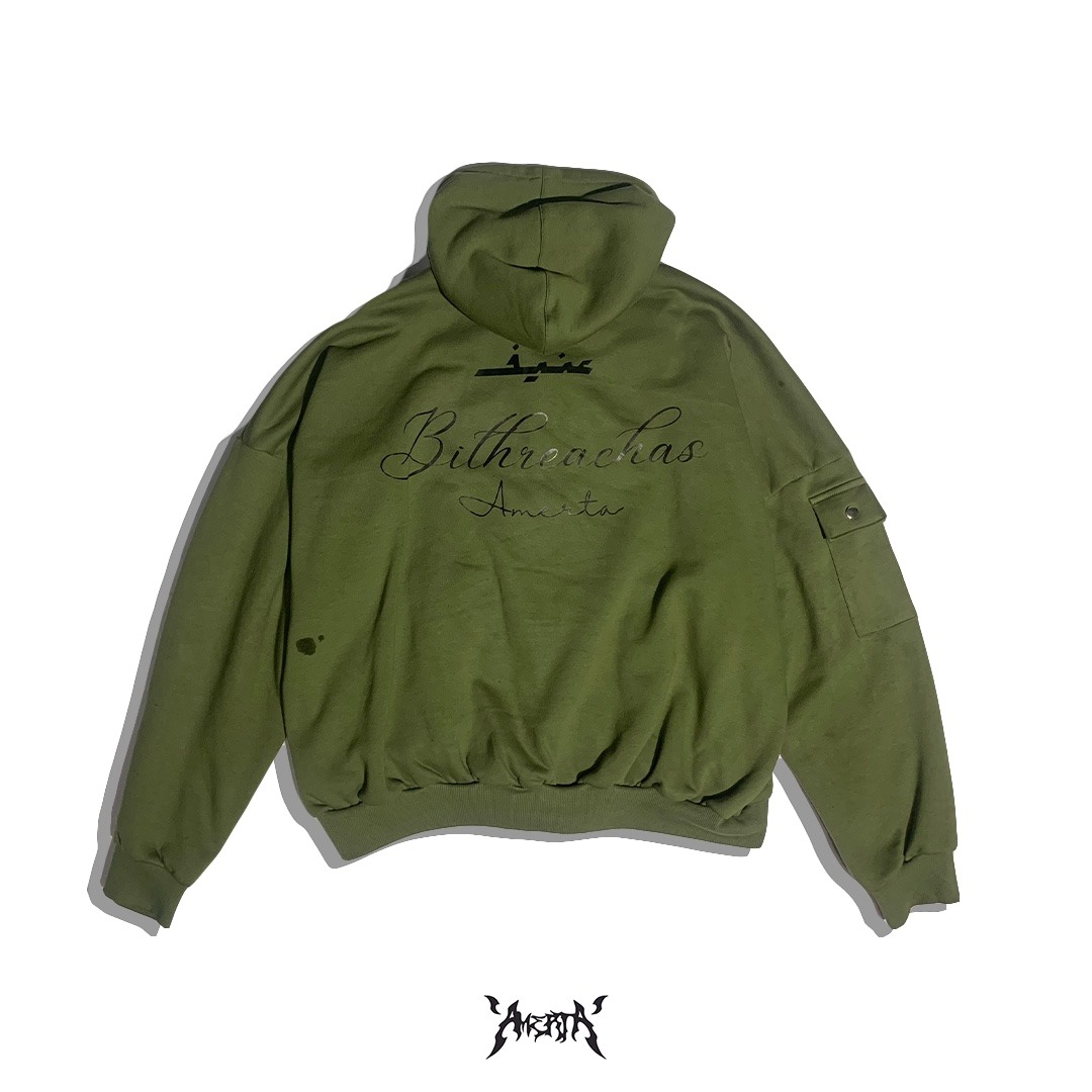 Hoodie double zipper tobat unisex -Amerta