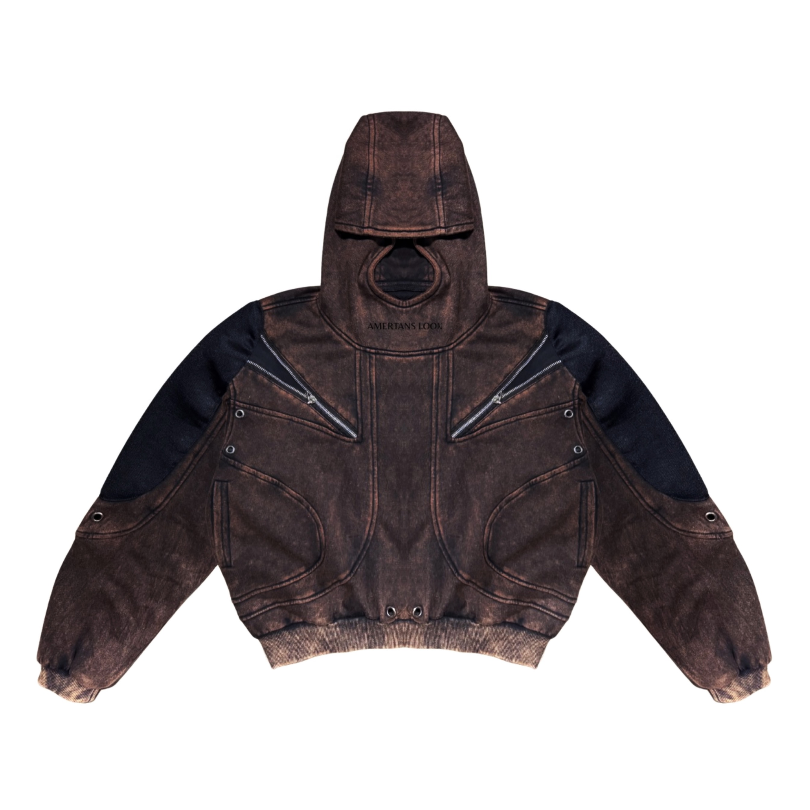 Amertanslook Signature Hoodie - Boxy Cut Brown Unisex
