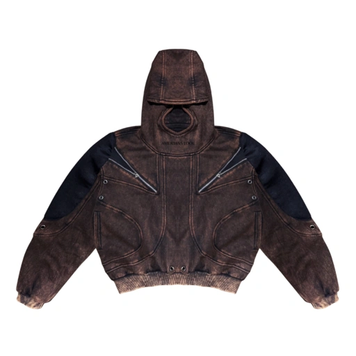 Image of Amertanslook Signature Hoodie - Boxy Cut Brown Unisex
