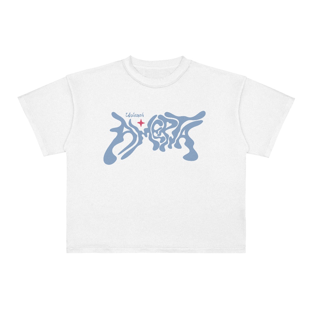 Amerta - Boxy Tees Unleash Unisex White