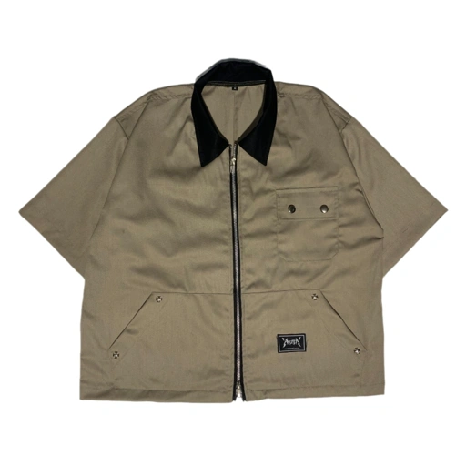 Image of Workshirt Boxy Double Zipper Polos Ruby Unisex -Amerta