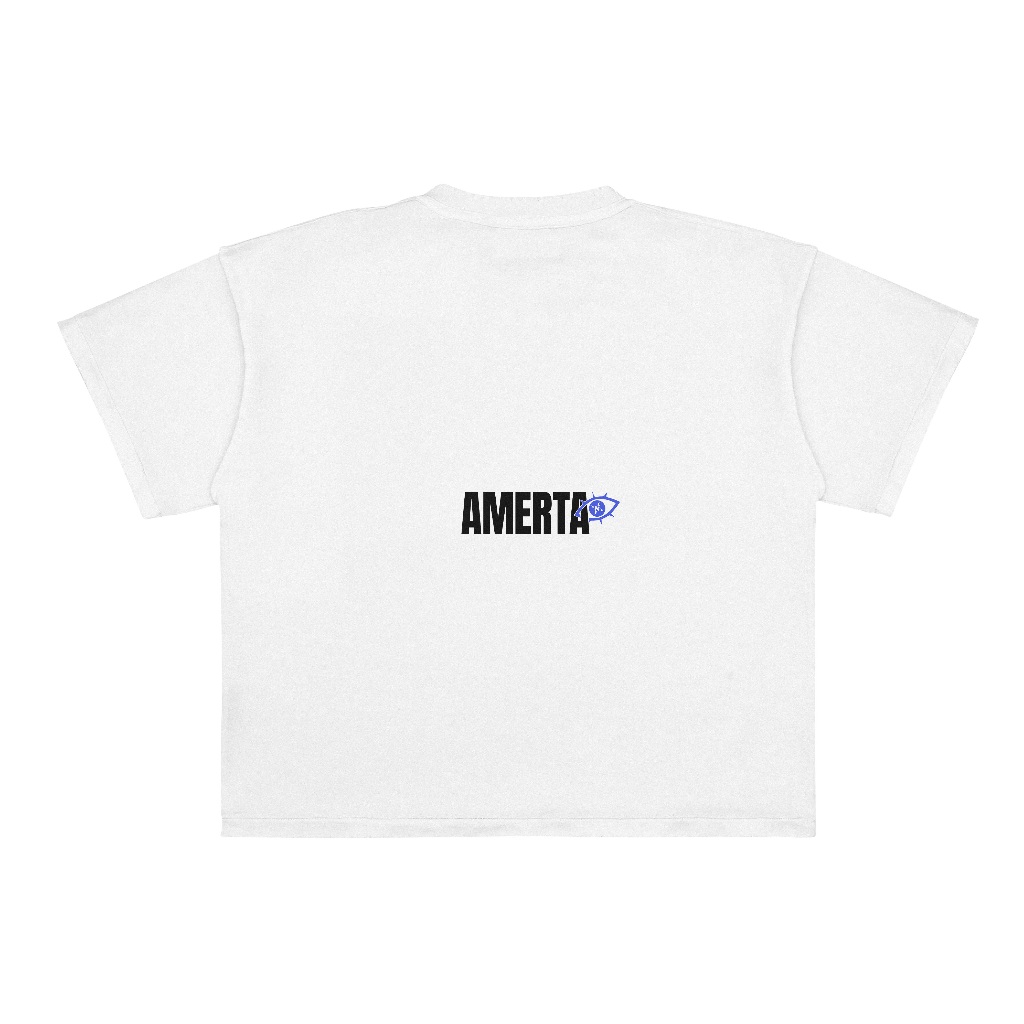 Amerta - Boxy Tees Pioneering Unisex White