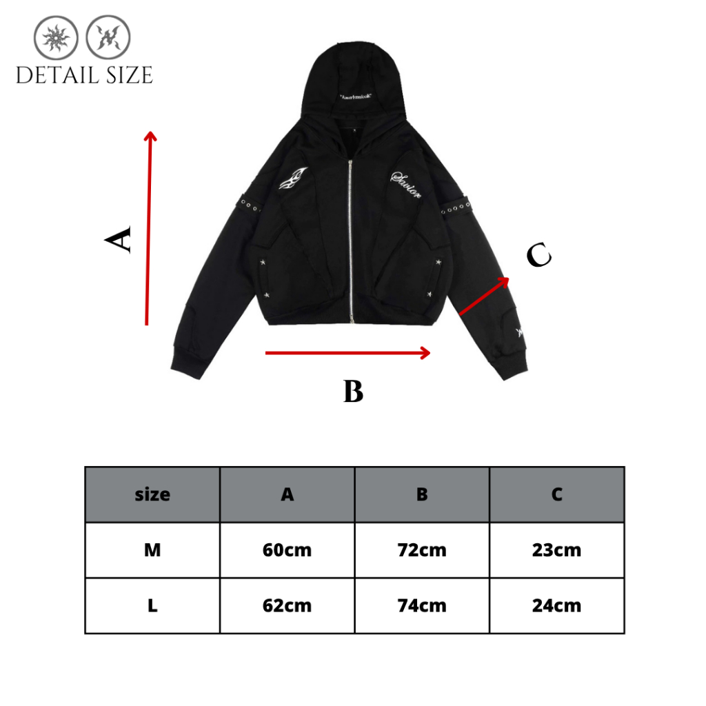 Amertanslook Fusion Hoodie - Boxy Cut Black Unisex